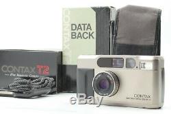 NEAR MINT in Box Contax T2 35mm Point & Shoot Film Camera + Data Back Japan