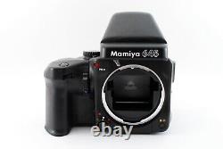 N MINT Mamiya 645 Pro Camera body + AE Prism finder + 120 Film Back Japan 9561