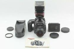 N MINT+++ PENTAX 645N Camera SMC A 55mm Lens 120 Film back Flash Japan #626