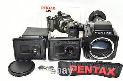 N MINT Pentax 645 Medium Format Film Camera Body 120 220 Film Back From Japan