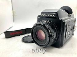Near MINT PENTAX 645 Film Camera + SMC A 75mm f2.8 +120 Film Back from Japan