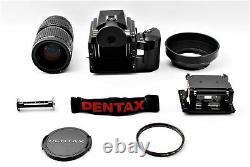 Near MINT Pentax 645 Camera SMC A 80-160mm f/4.5 Lens 120 Film Back from JAPAN