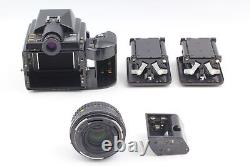 Near MINT Pentax 645 Film Camera SMC A 75mm f/2.8 120 Film Back x2 From JAPAN