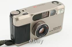 Near MINT with Case Contax T2 T2D Data Back Silver 35mm Film Camera From JAPAN