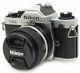 Nikon Fm2n Mf-16 Data Back 35mm Slr Film Camera + Nikkor Ai-s 50mm F1.4 Mf Lens