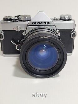 Olympus OM-1 N 35mm SLR Film Camera Tamron Macro 28-50 Lens Recordata Back 3 GUC