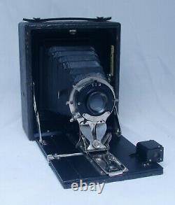 POCKET SENECA No. 29 Antique Folding Film Camera Wollensak Lens w Case Backs USA