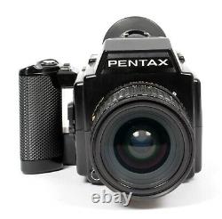 Pentax 645 6X4.5 SLR medium format film camera with 45mm lens and 120 back