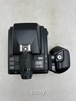 Pentax 645 Medium Format Film Camera Body with 120 Film Back & Grip Tested Rough