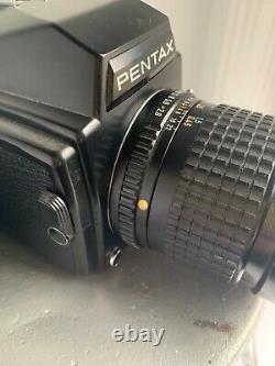 Pentax 645 Medium Format SLR Film Camera With 150mm + 45mm Lens +Extra Film Back