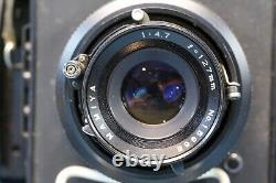 Polaroid 600 Instant Film Camera with Mamiya 127mm f/4.7 lens & film back. NICE