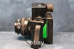 Polaroid 600 Instant Film Camera with Mamiya 127mm f/4.7 lens & film back. NICE