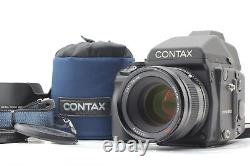 TOP MINT Hood Contax 645 Camera AE Finder 80mm F2 Lens 120 220 Film Back JAPAN