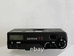 US Seller Contax T3 Film Tested Black Single Tooth Data Back P&S Camera & extras