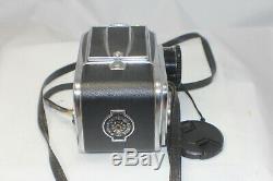Vintage HASSELBLAD 500C Film Camera with 80mm Planar, A12 Back, Meter Knob