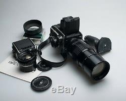 Zenza Bronica EC-TL Camera 100mm 2.8 Zezanon 300mm f/4.5 2x 6x6 Film Backs Works