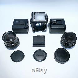 Zenza Bronica SQ B Film Camera Kit + 80mm lens + 50mm lens + 645 back + 6x6 back